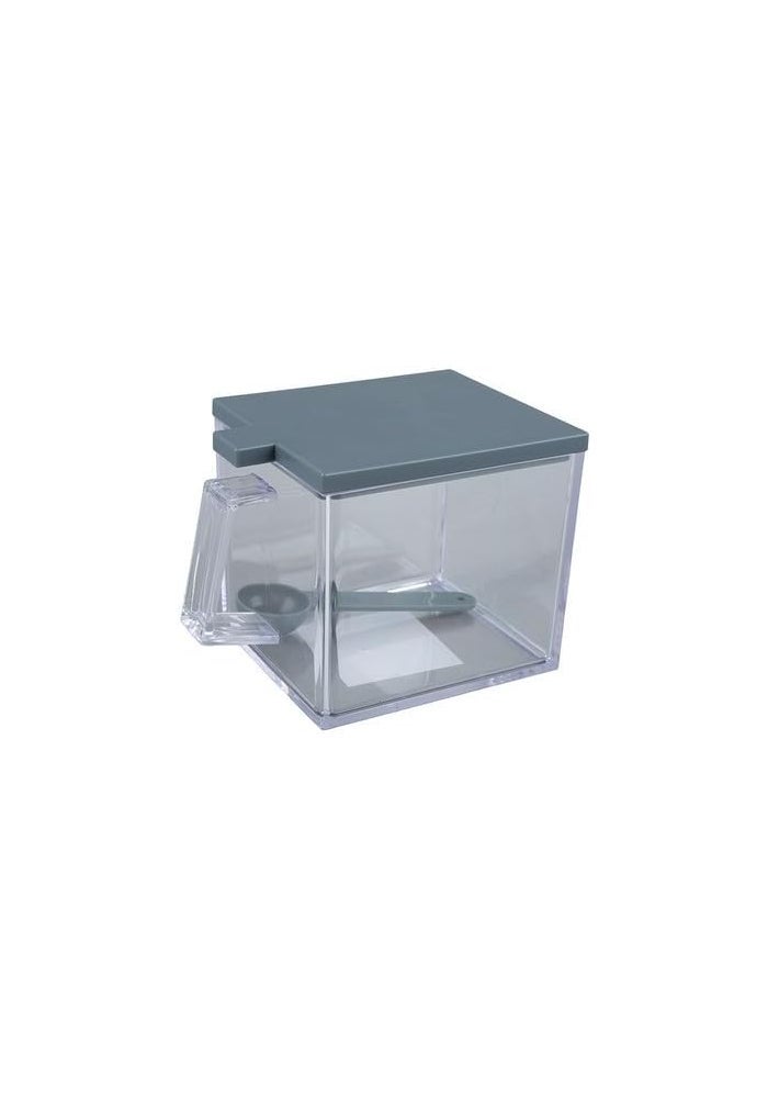 Daiso Wide Kitchen Plastic Storage Container | Dark Grey | Multi-Purpose Storage Box for Home Organization - Image 1
